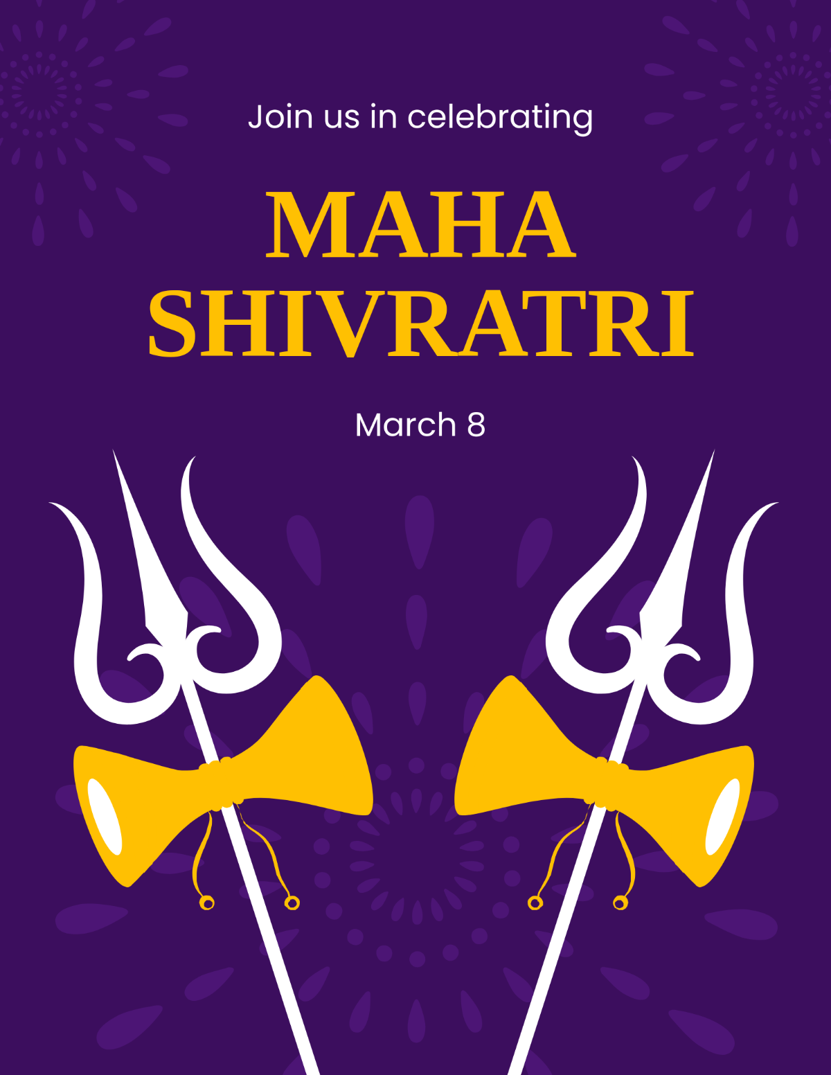 Free Maha Shivratri Event Flyer Template