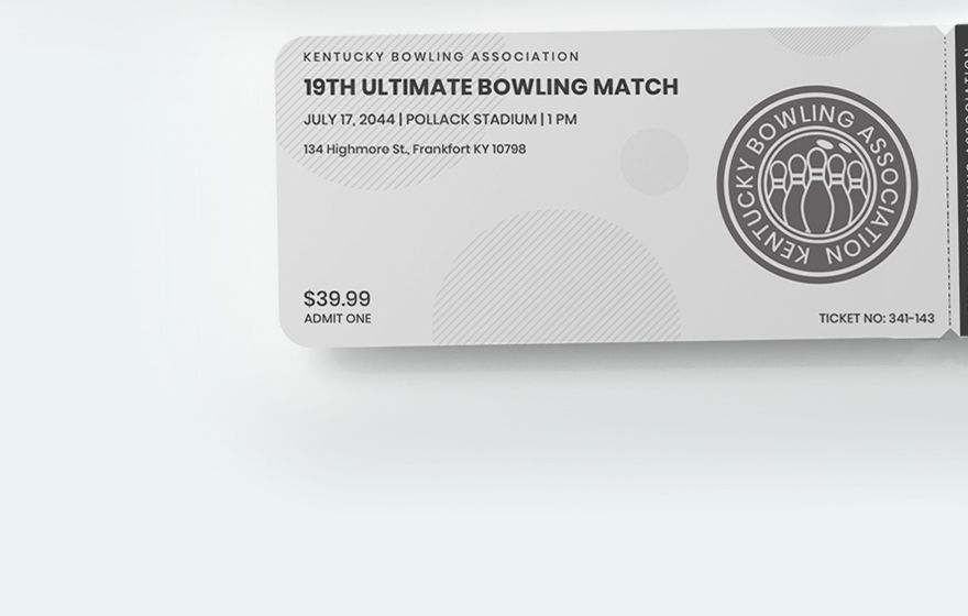 Bowling Event Ticket Template