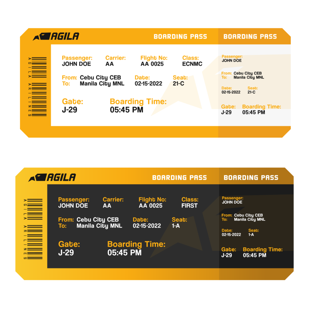 Free Travel Ticket Vector Template