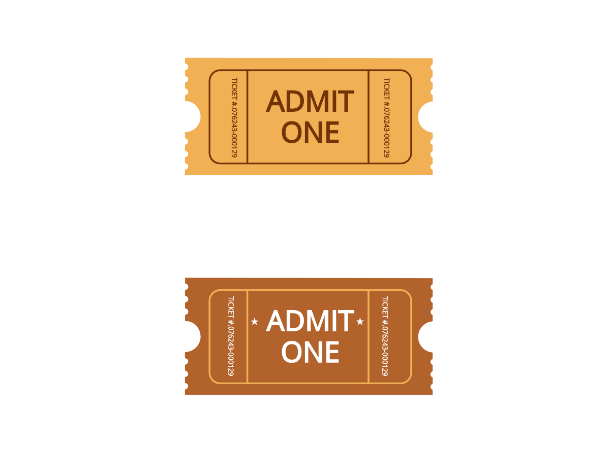Admission Ticket Vector Template