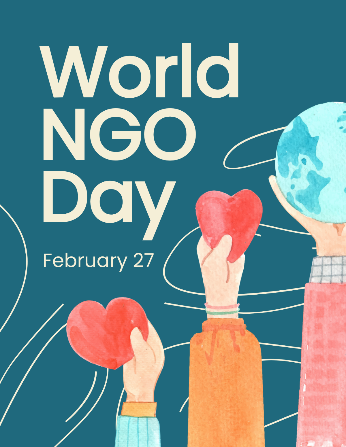 Free World NGO Day Flyer Template