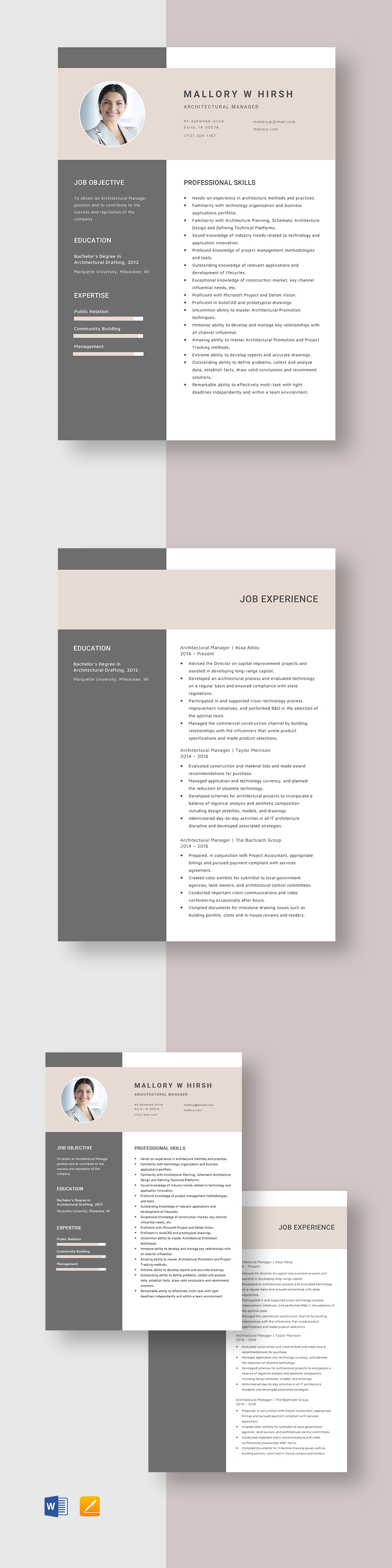 architectural-specifications-writer-resume-template-word-apple-pages