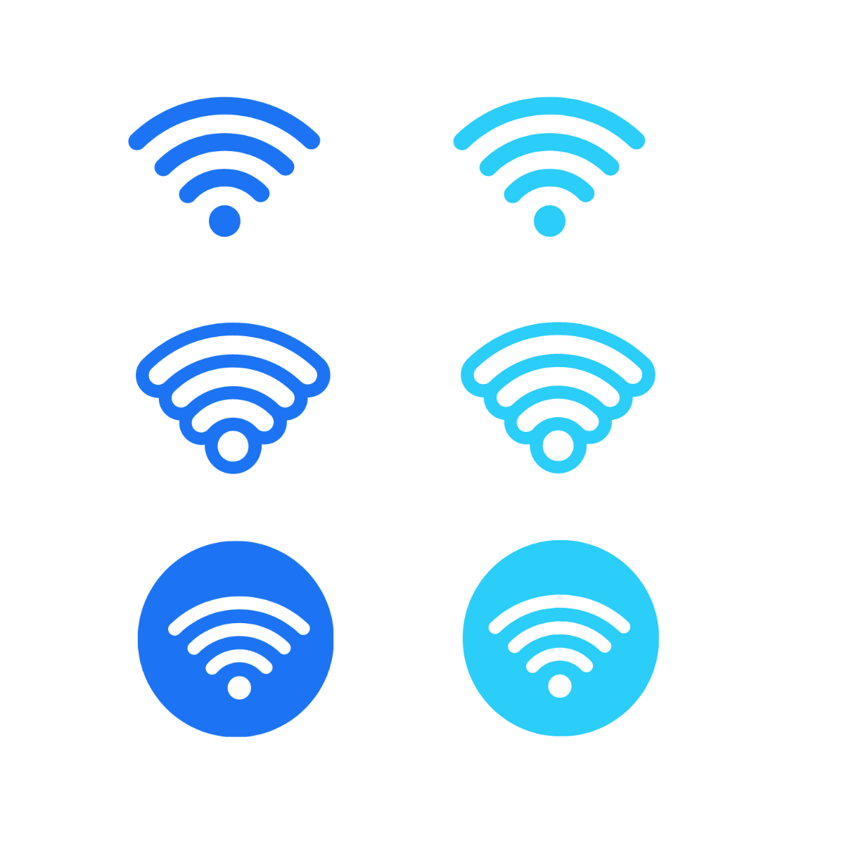 Free Blue WiFi Vector Template