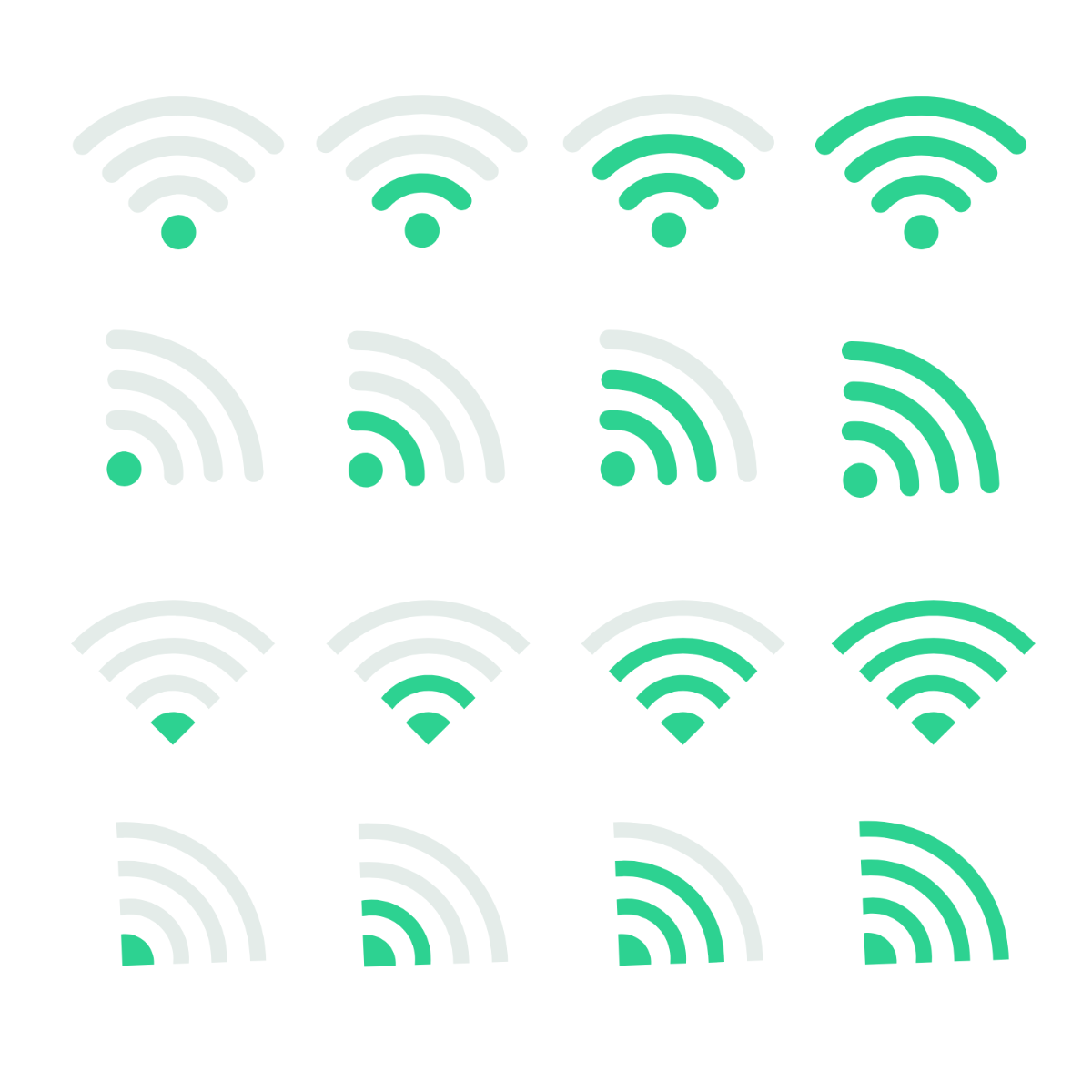 WiFi Symbol Vector Template