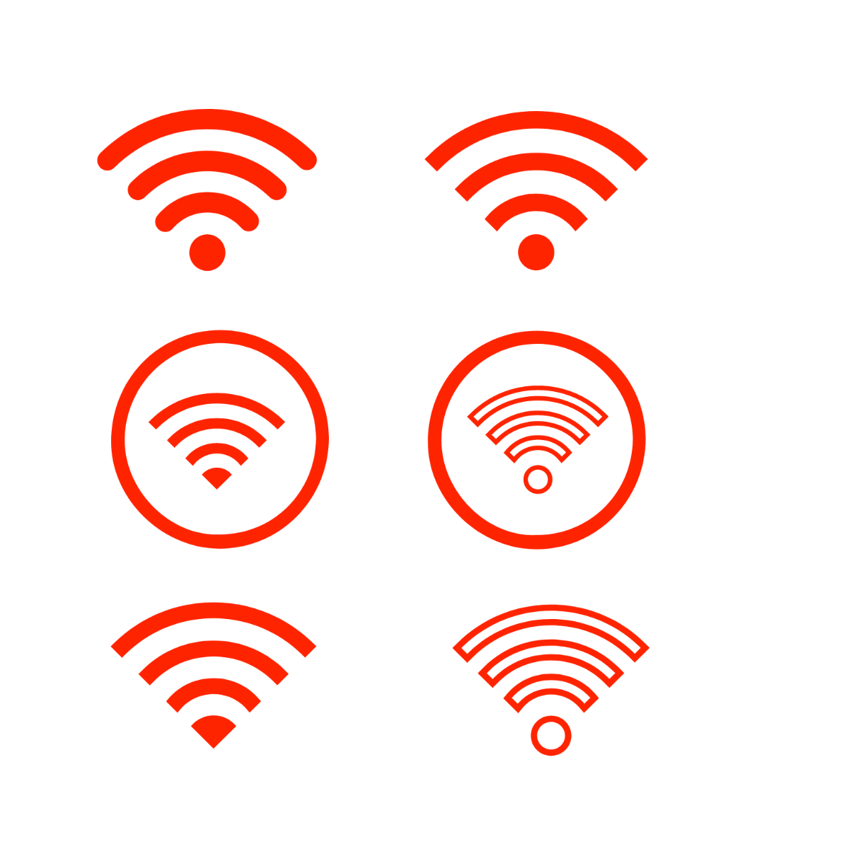 Red Wifi Vector Template