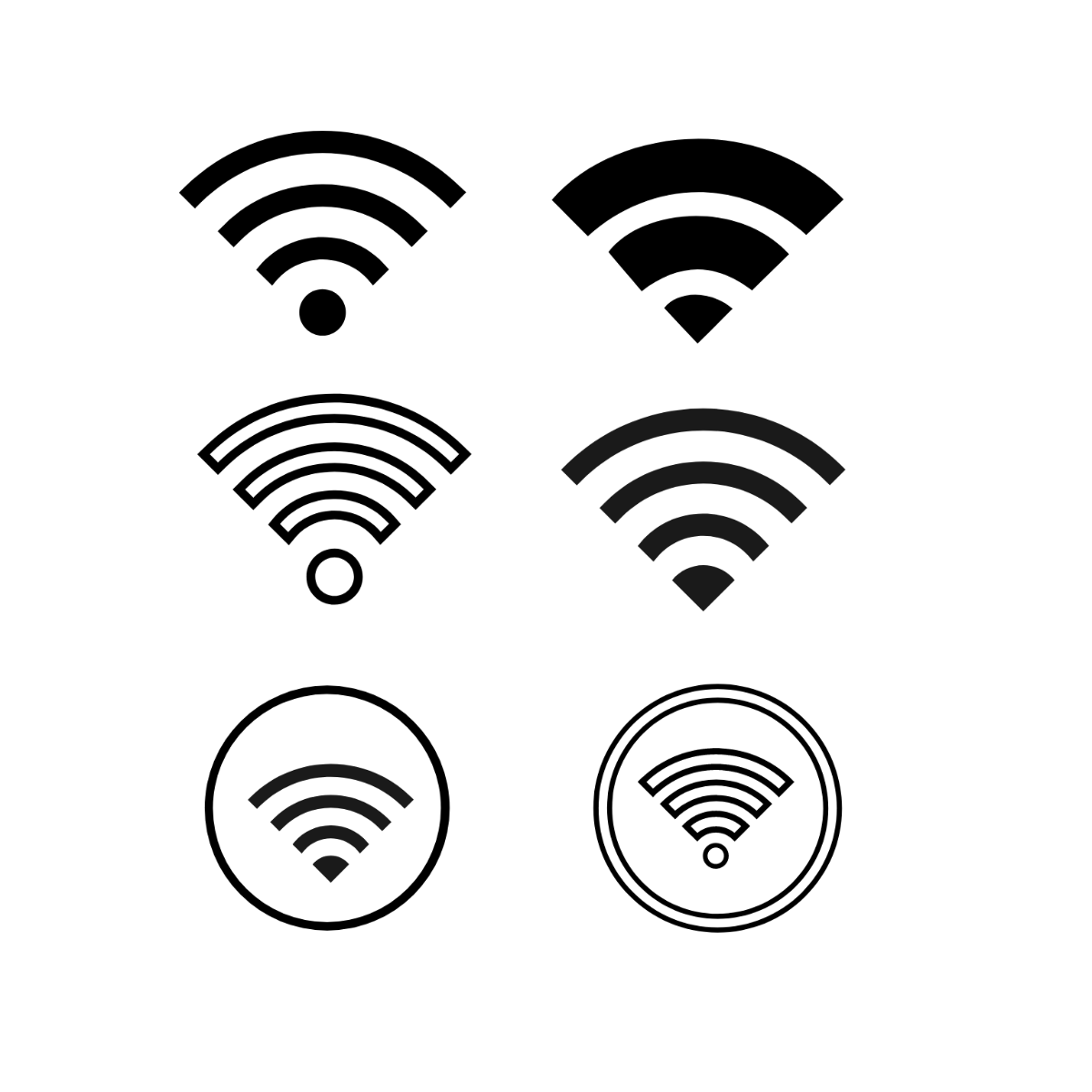 Wifi Signal Vector Template