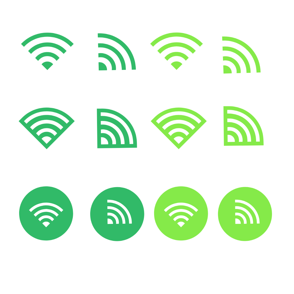 Free Green WiFi Vector Template