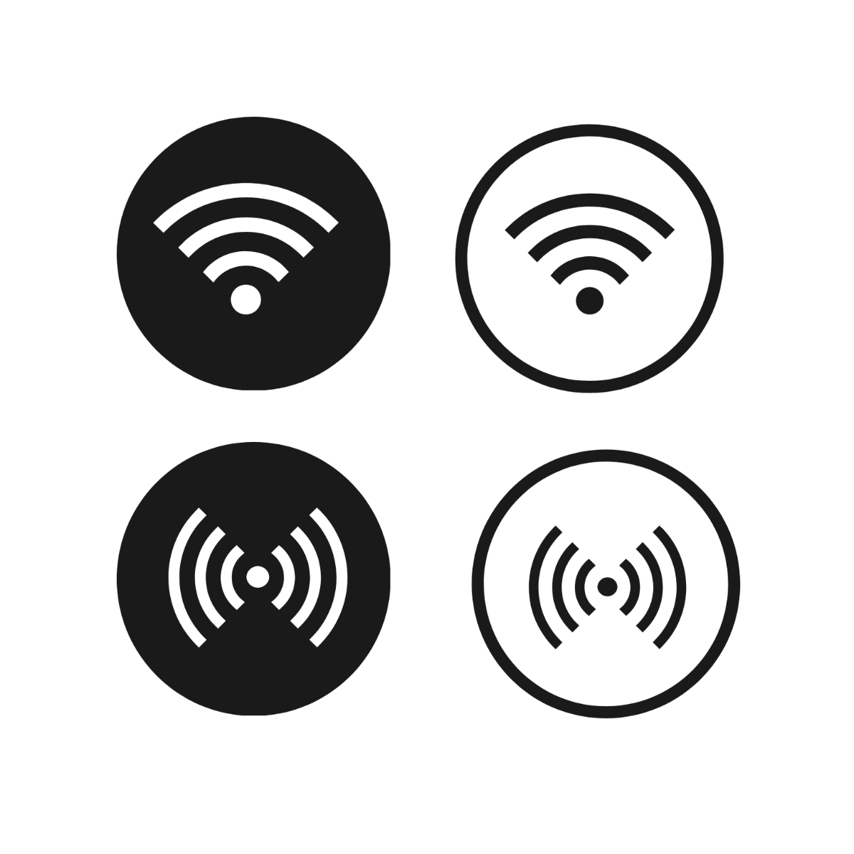 WiFi Circle Vector