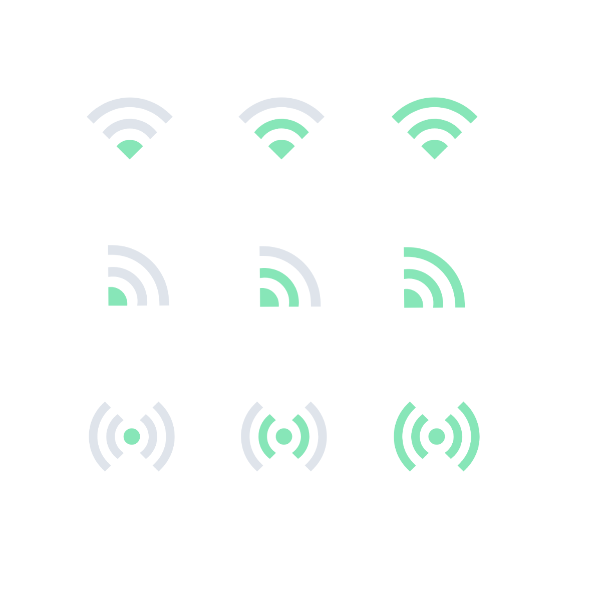 Free Small WiFi Symbol Vector Template