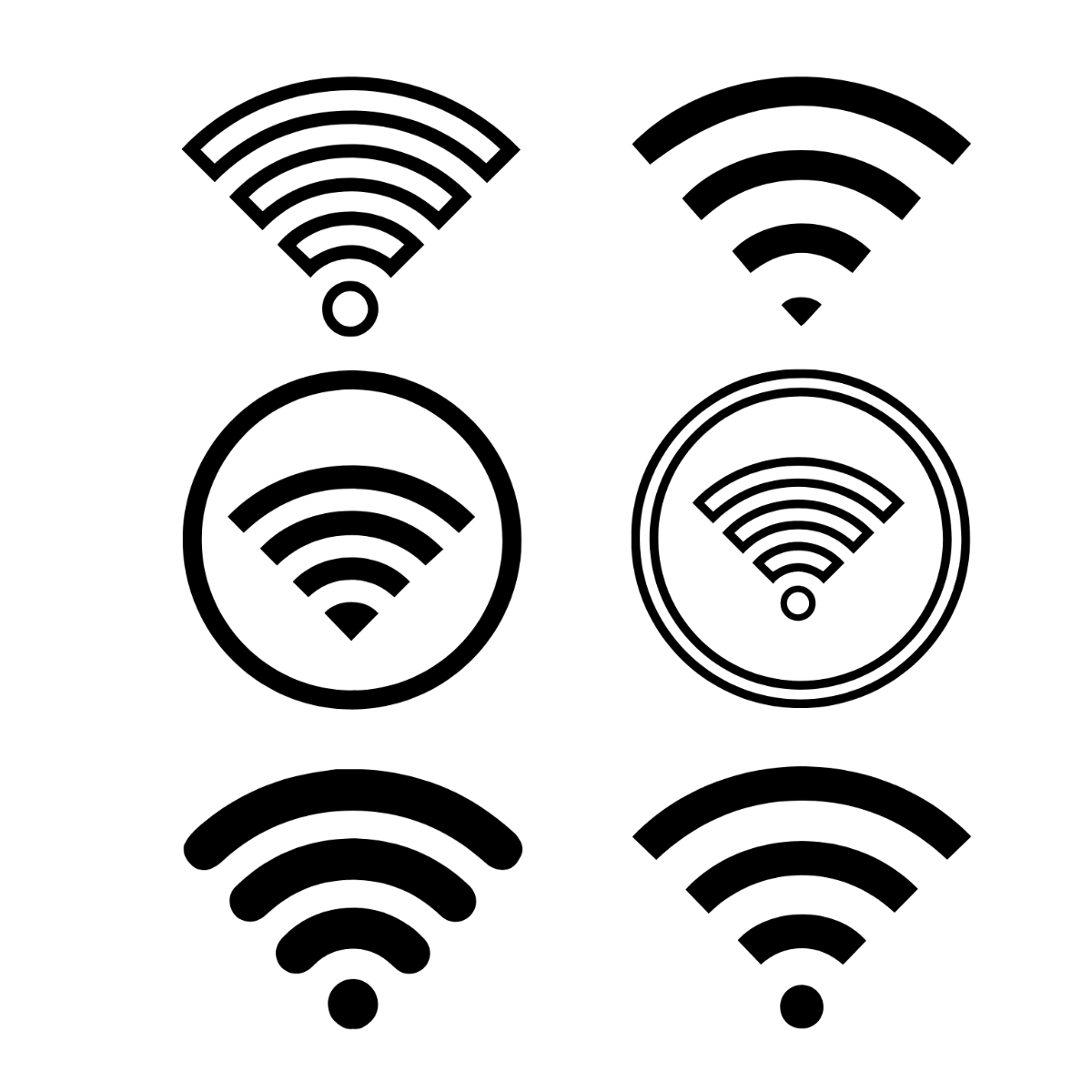Wifi Waves Vector Template