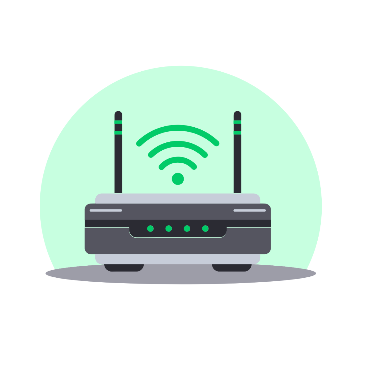 WiFi Router Vector Template
