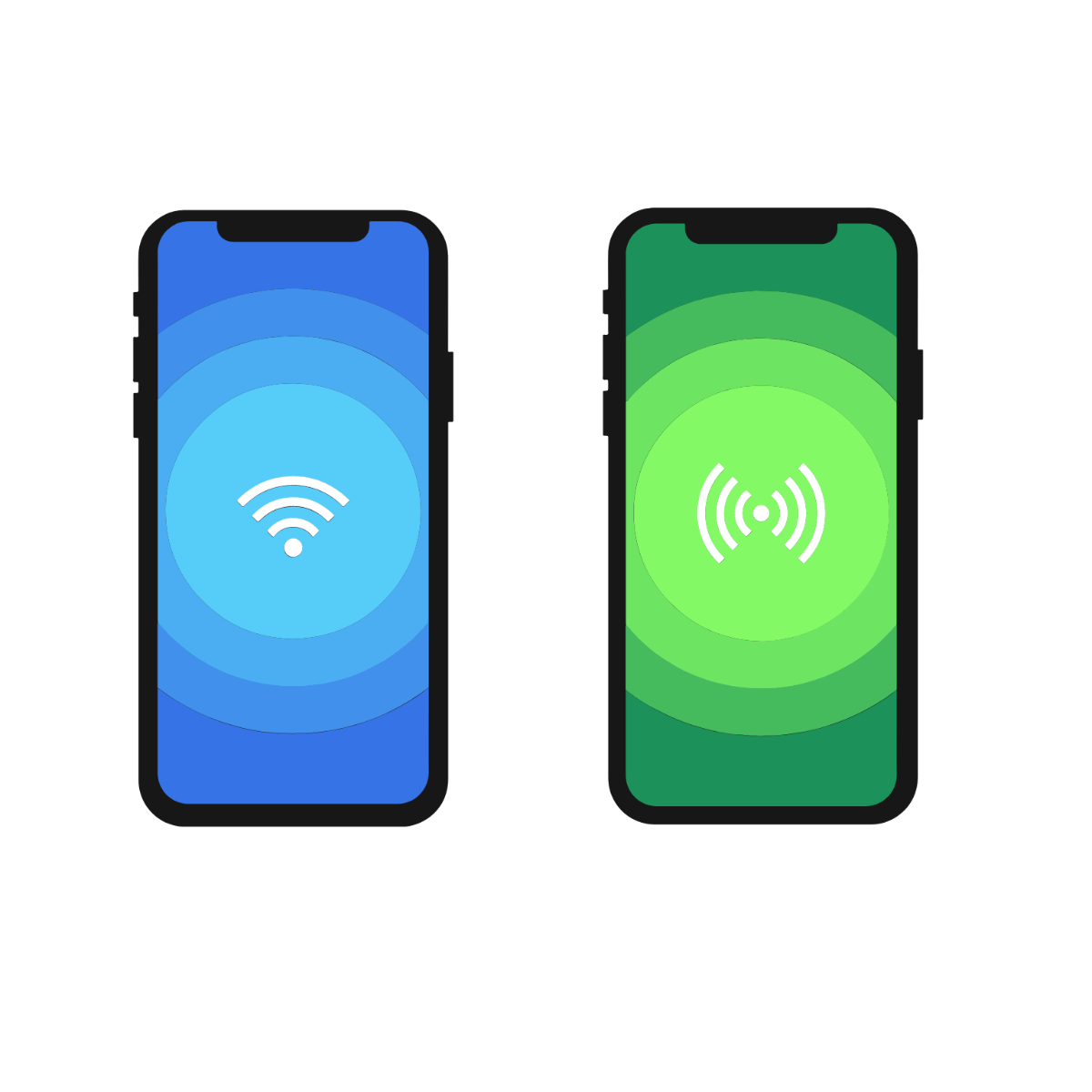 Free Mobile WiFi Vector Template