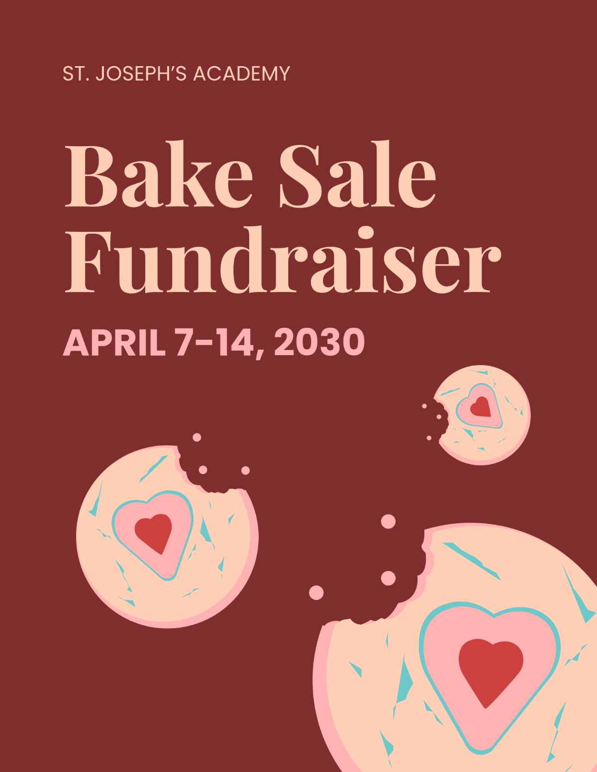 Bake Sale Fundraiser Flyer Template - Edit Online & Download