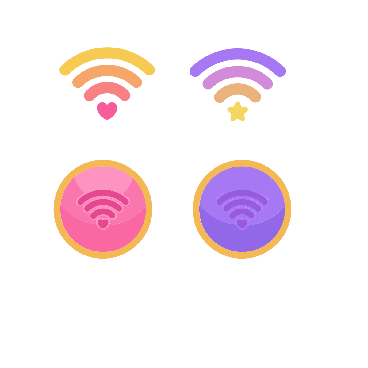 Free Cute WiFi Symbol Vector Template