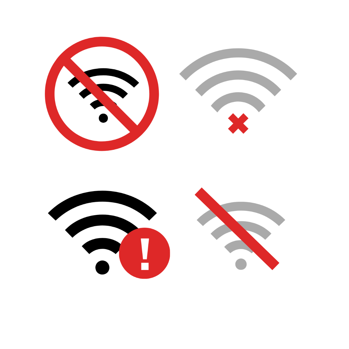 Free No WiFi Symbol Vector Template
