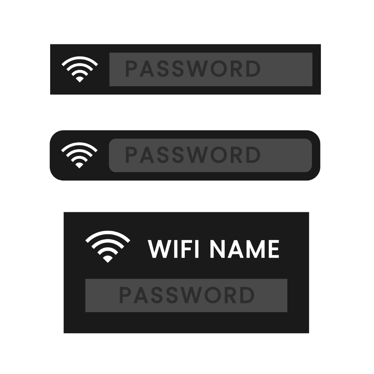 WiFi Password Vector Template