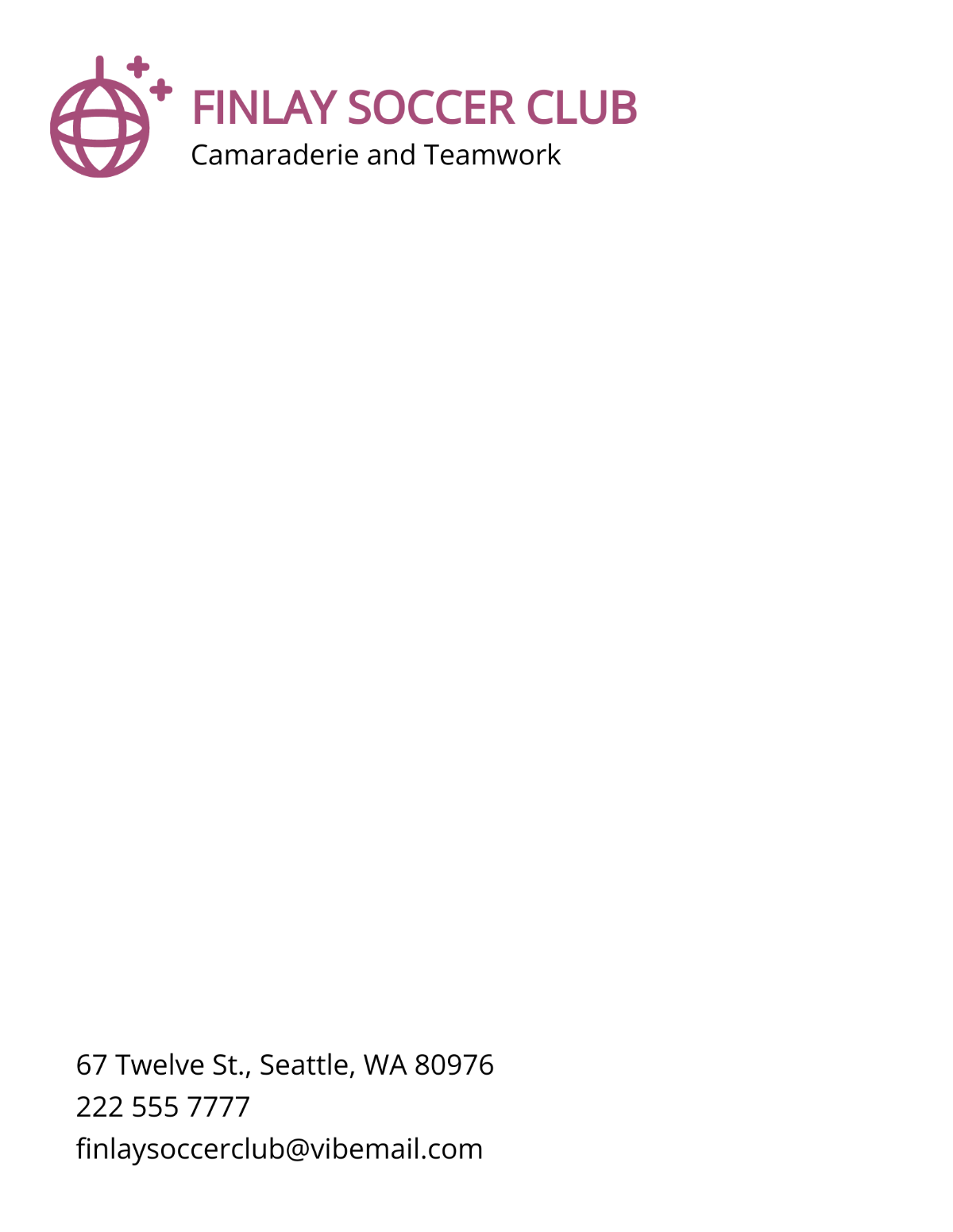 Free Club Letterheads Template