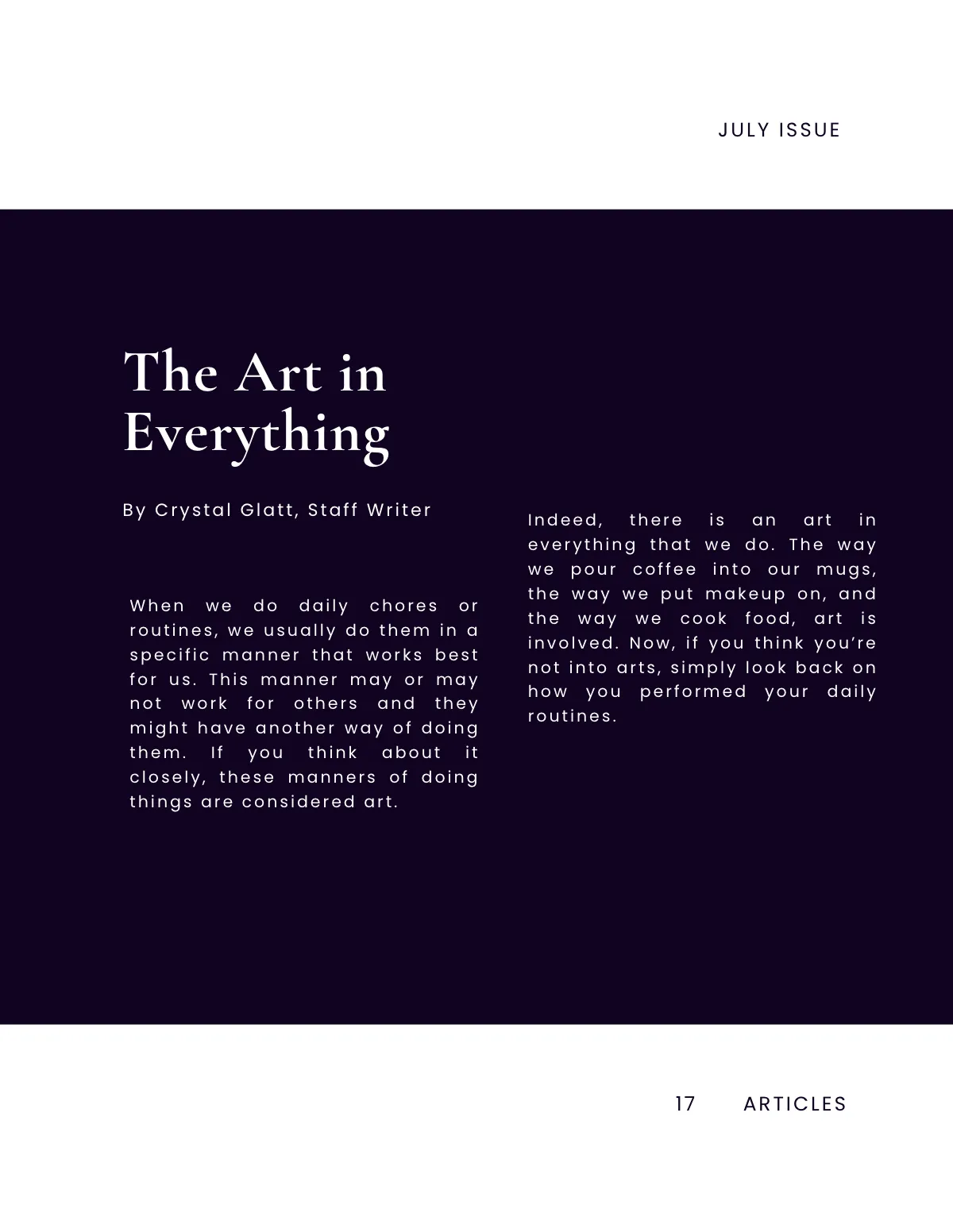 Free Creative Magazine Blogger Template to Edit Online