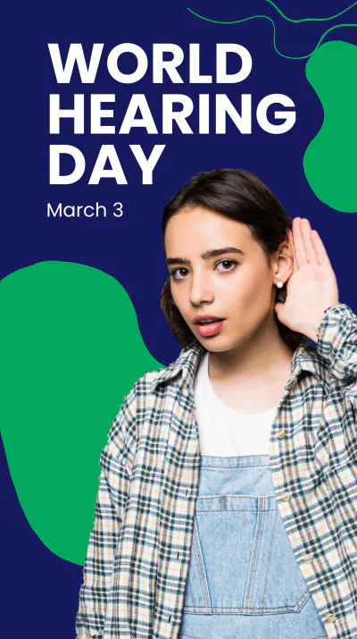 Free World Hearing Day Instagram Story Template to Edit Online