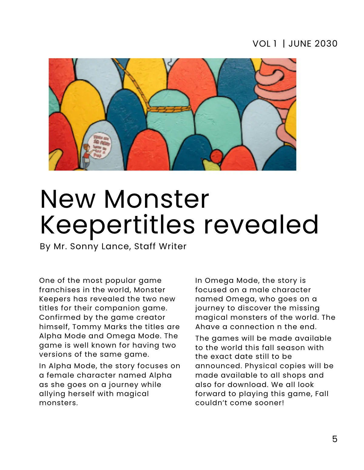 Free Children's News Magazine Template to Edit Online