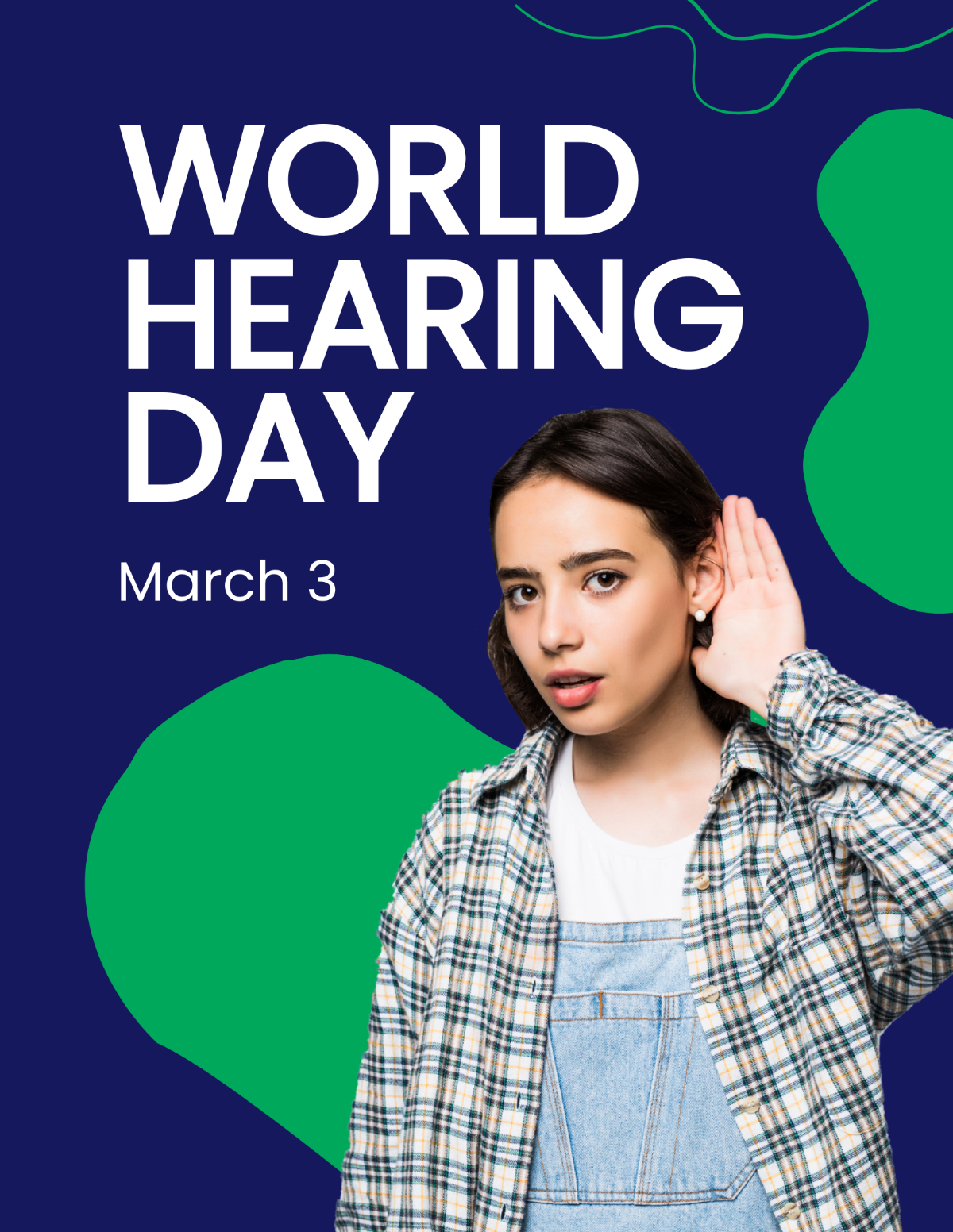 Free World Hearing Day Flyer Template