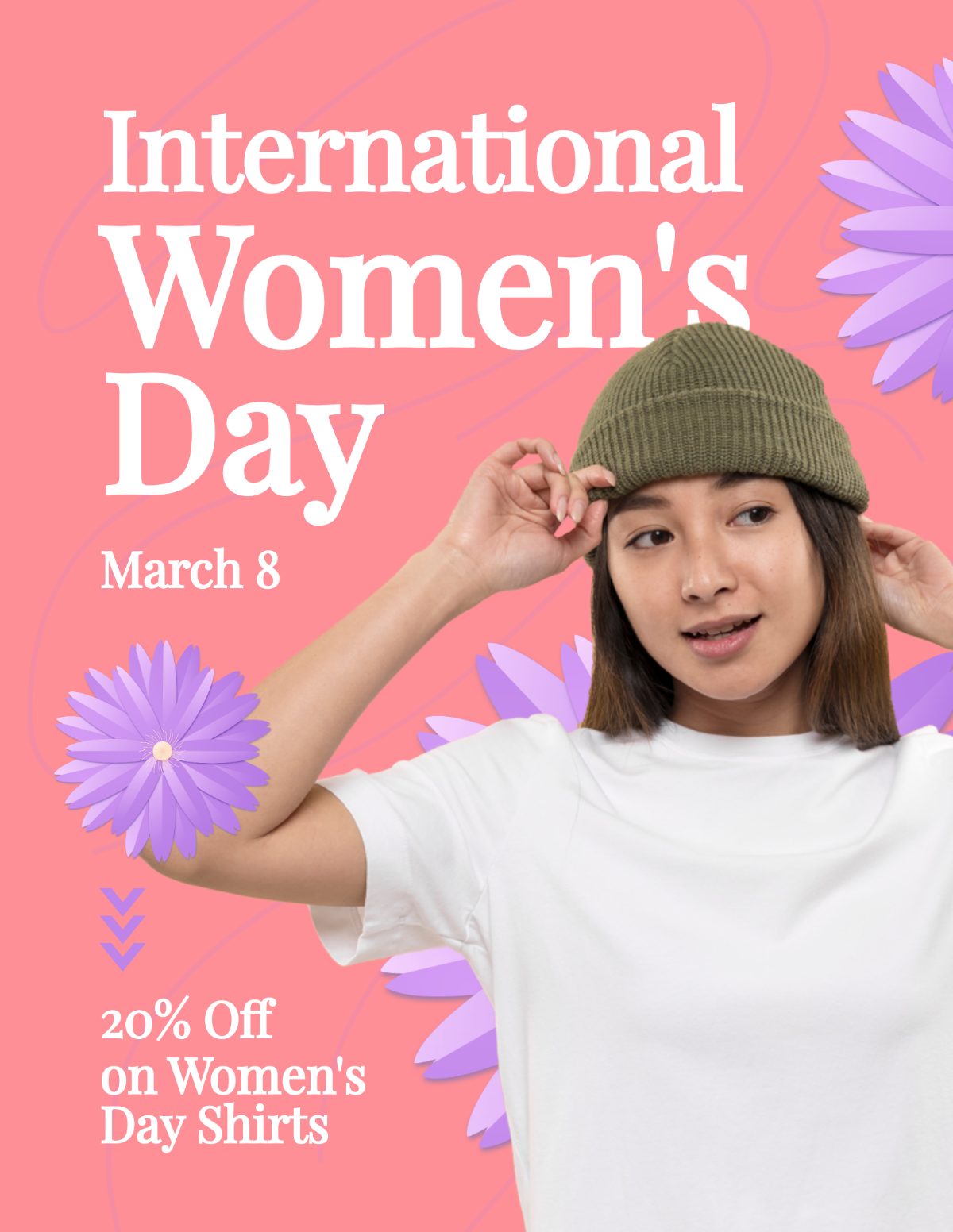Women's Day Offer Flyer Template