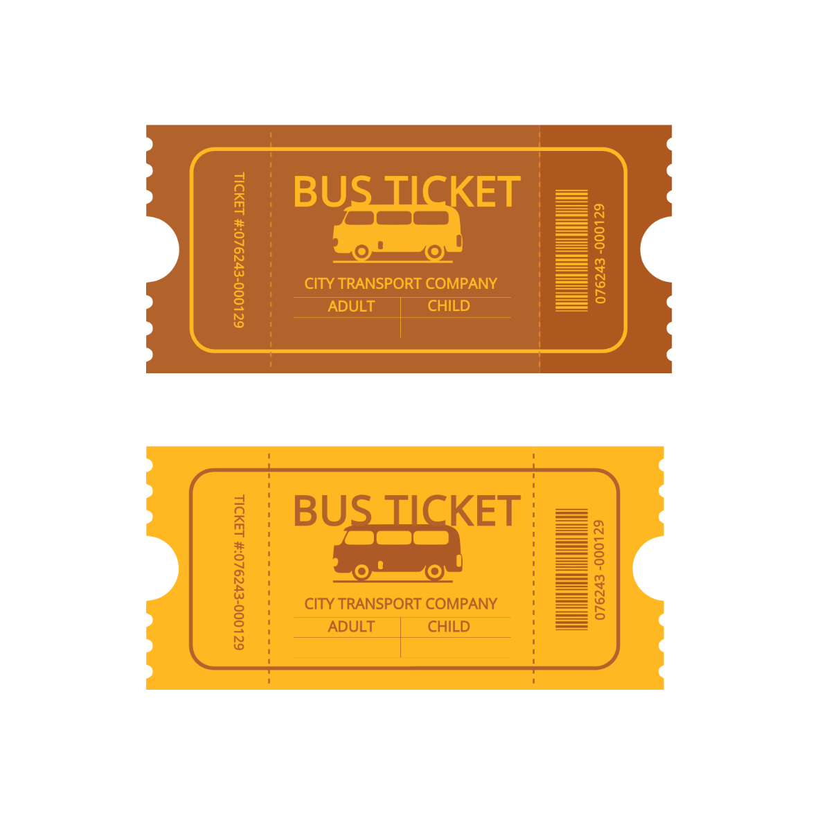 Free Bus Ticket Vector Template