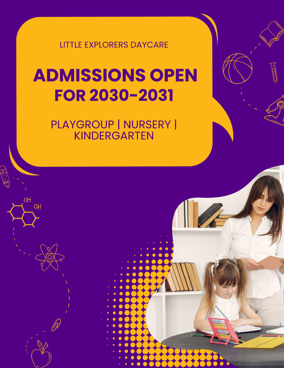 Daycare Admissions Open Flyer