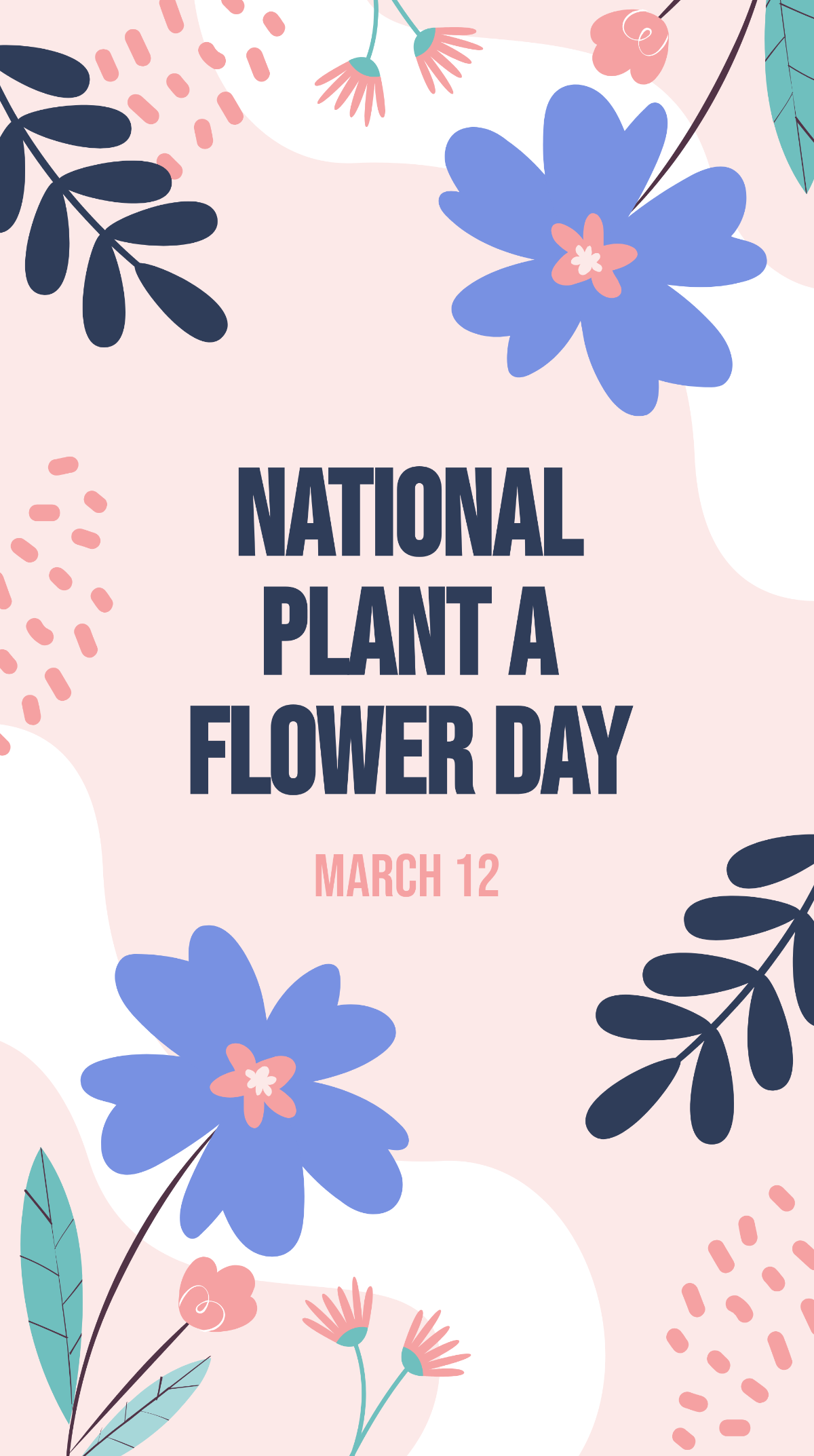Free National Plant A Flower Day WhatsApp Post Template