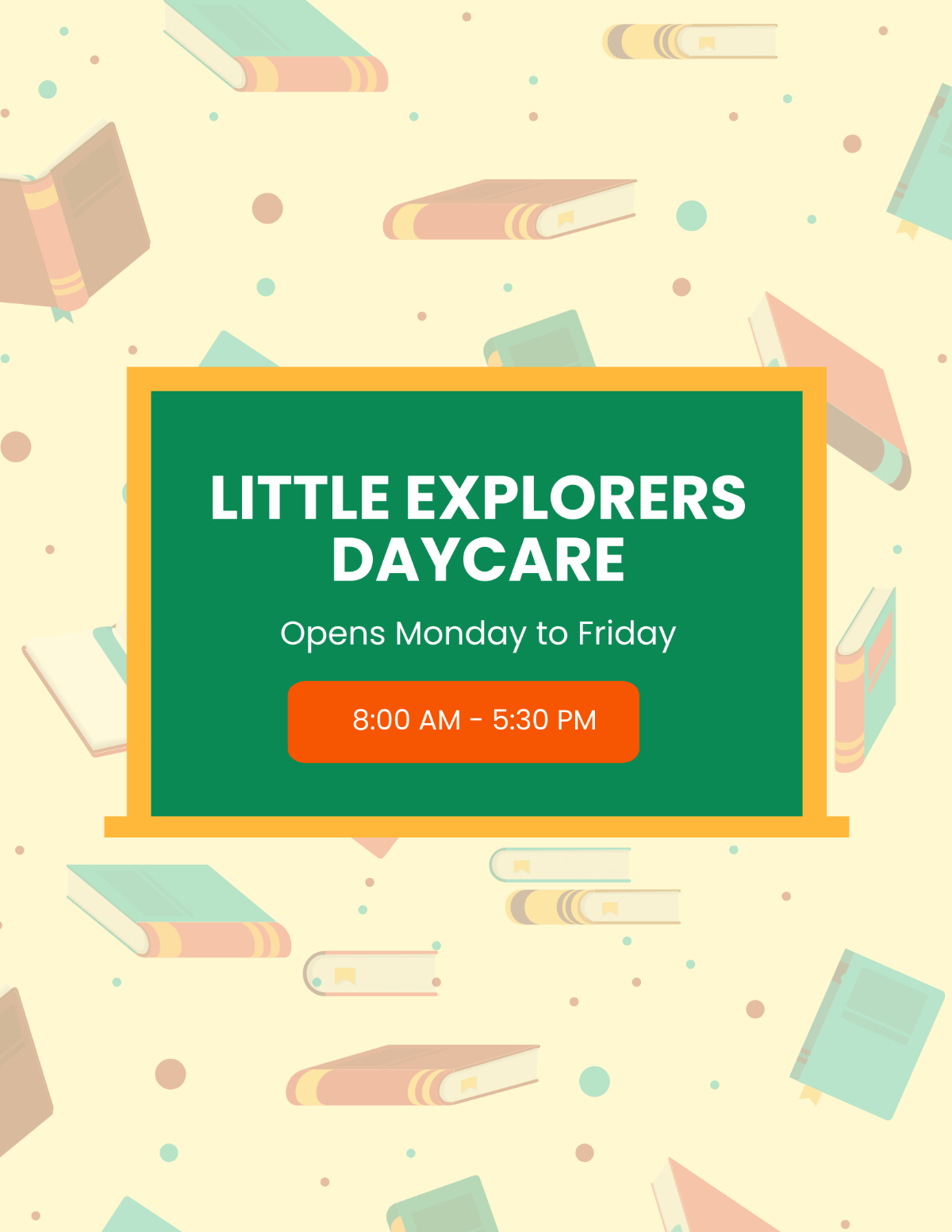 Daycare Open Day Flyer