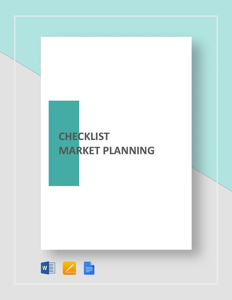 Checklist Market Planning Template