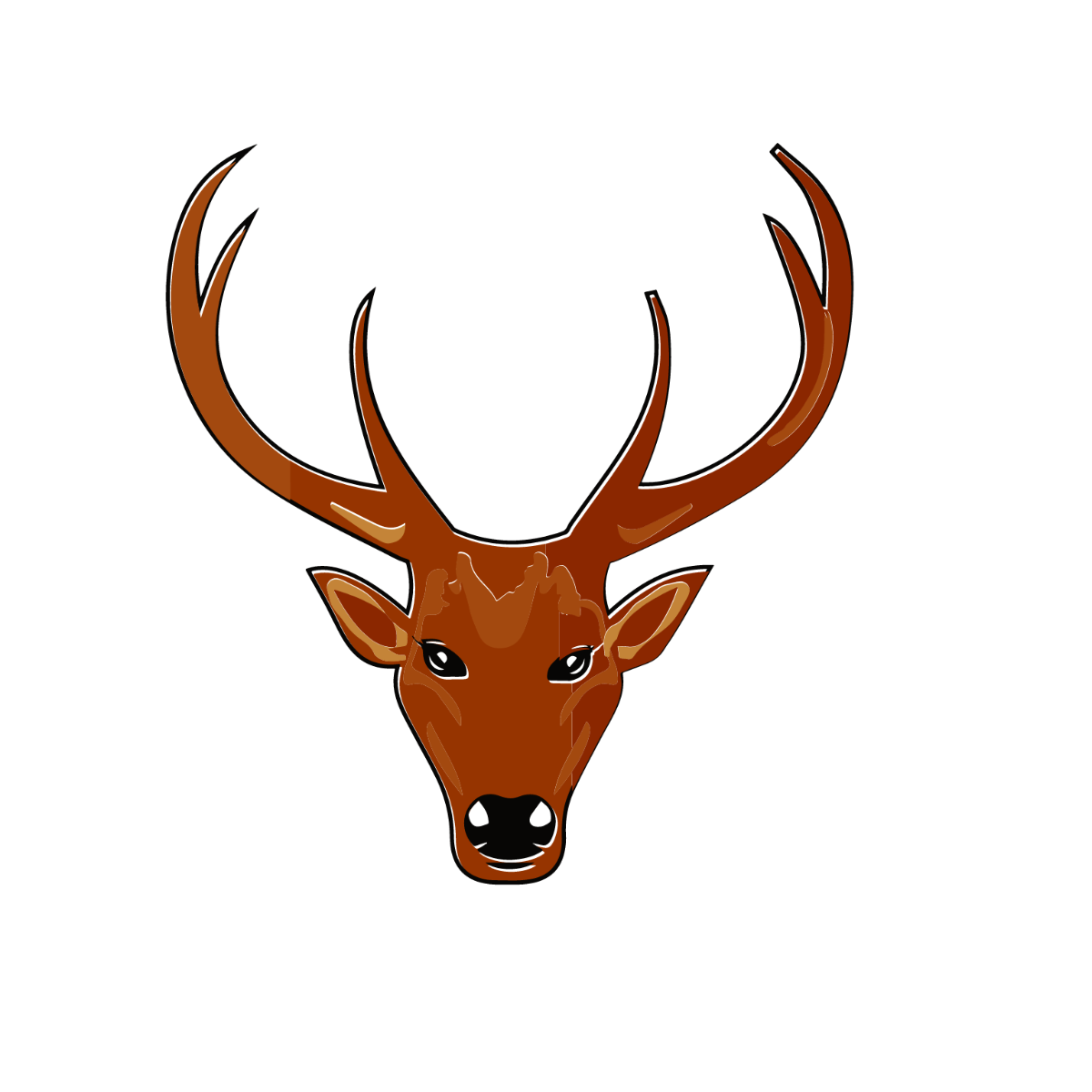 Deer Face Vector Template
