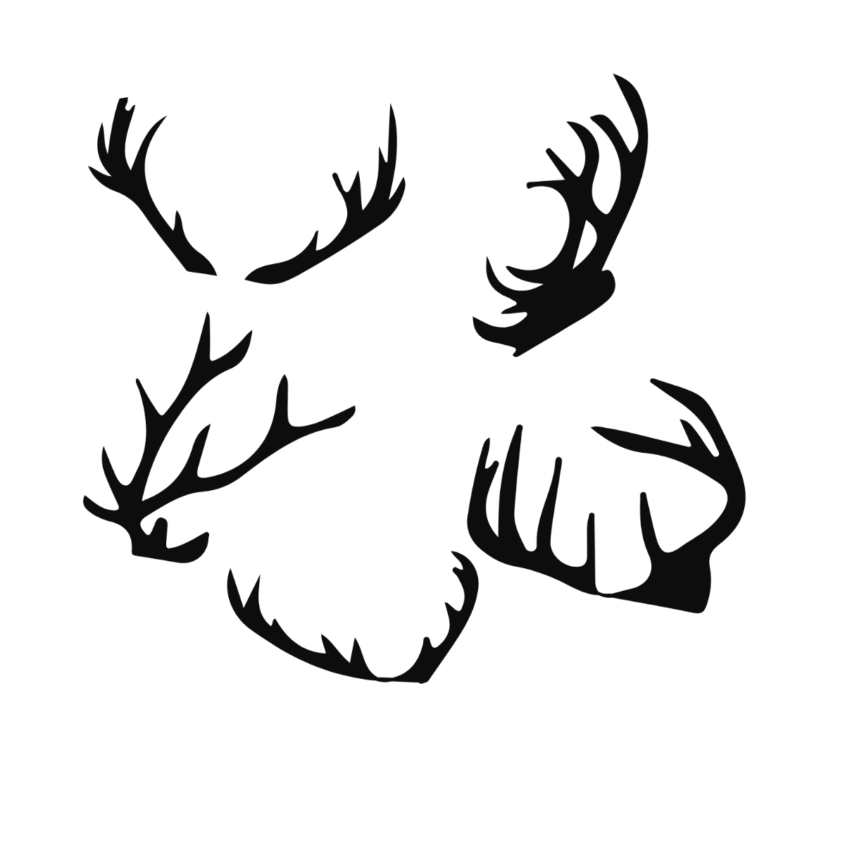 Deer Horn Vector Template