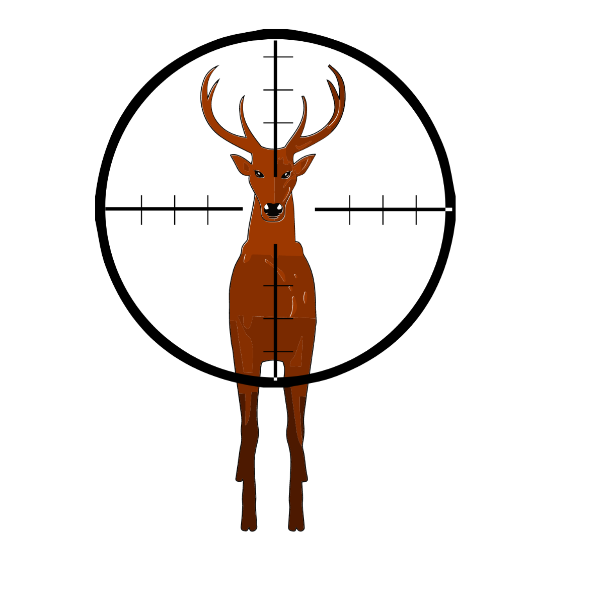 Deer Hunting Vector Template