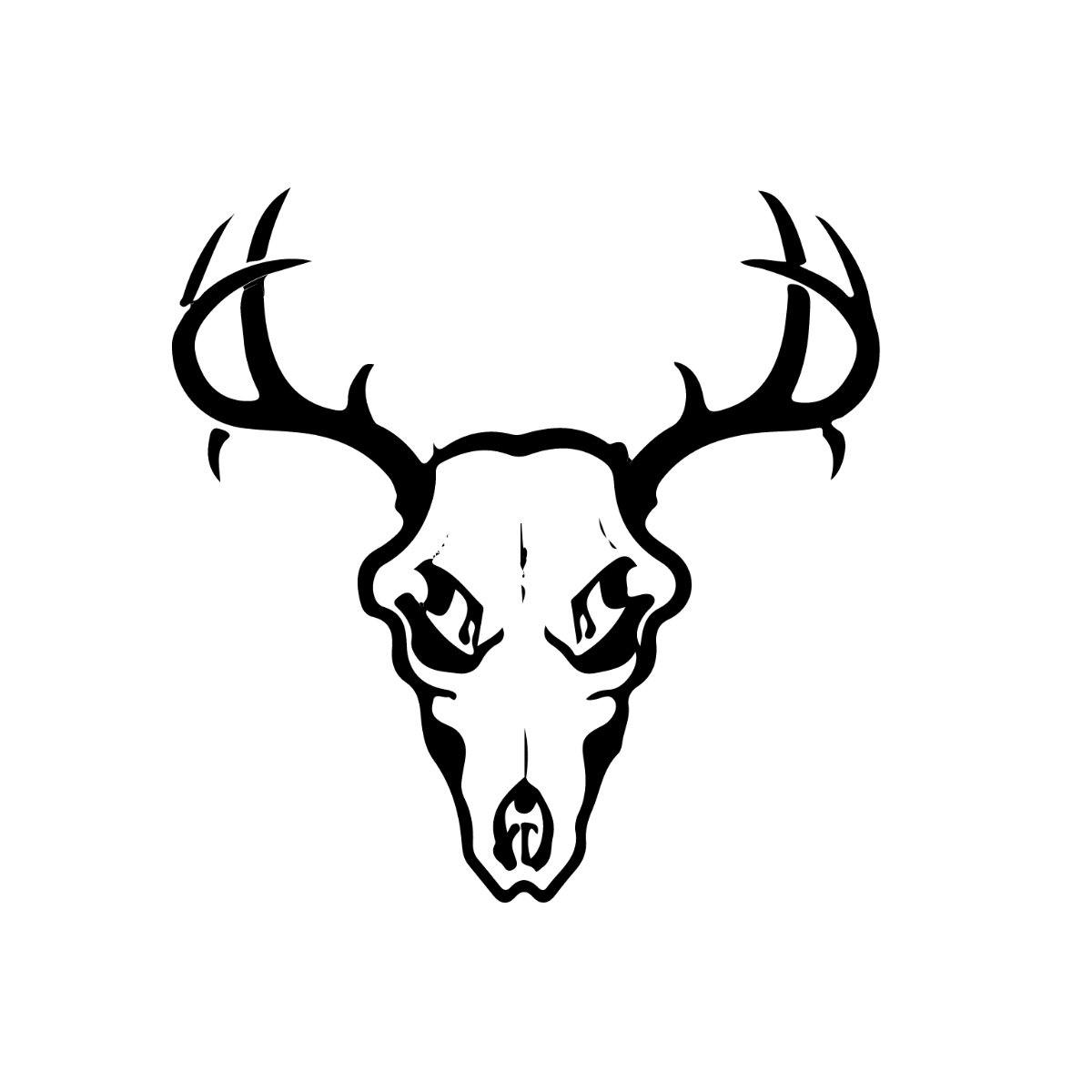 Deer Skull Vector Template