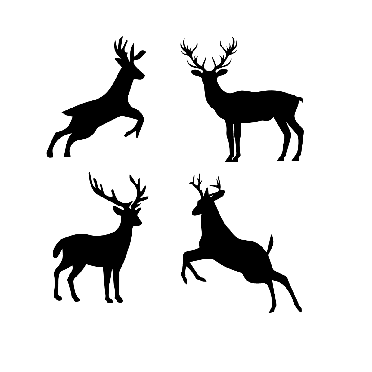 Transparent Deer Vector Template