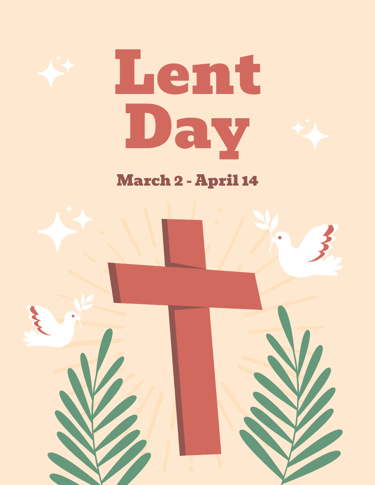 Free Lent Day Flyer Template