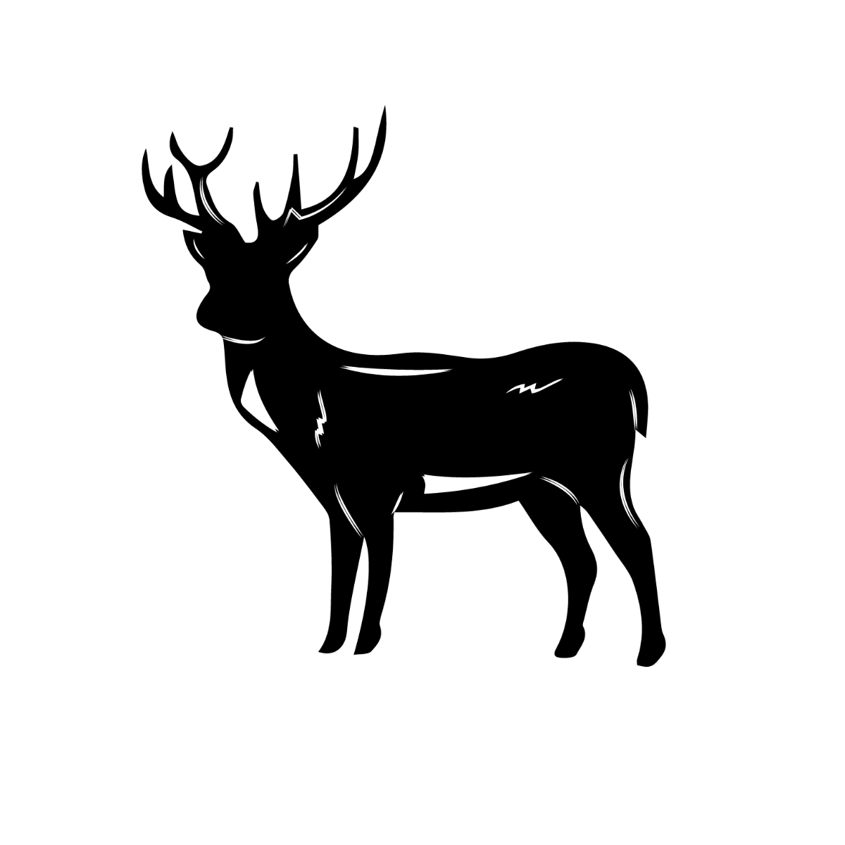 Buck Deer Vector Template