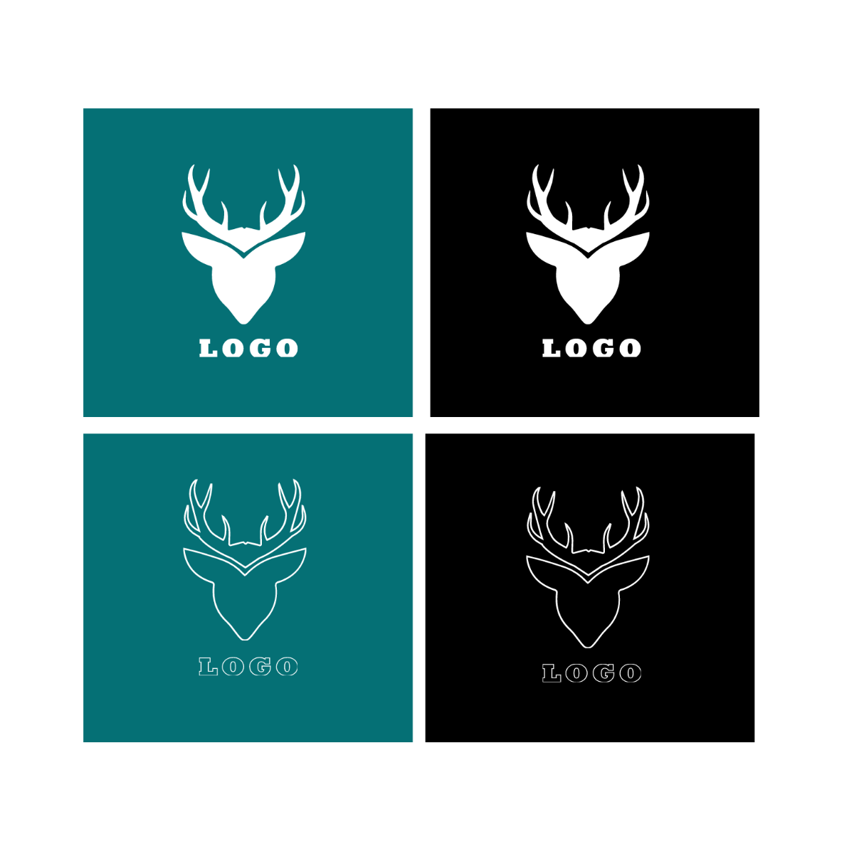 Deer Logo Vector Template