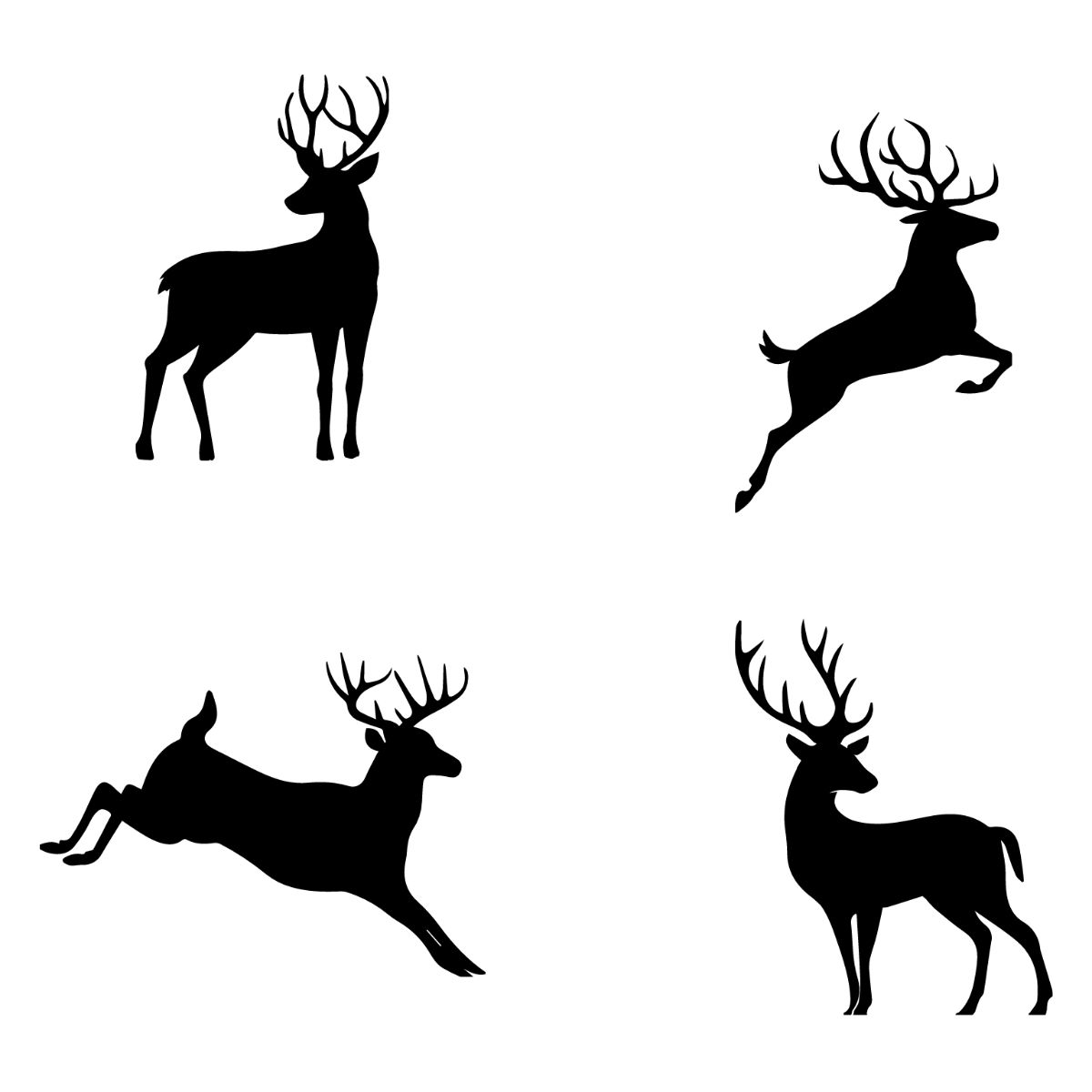 Black Deer Vector