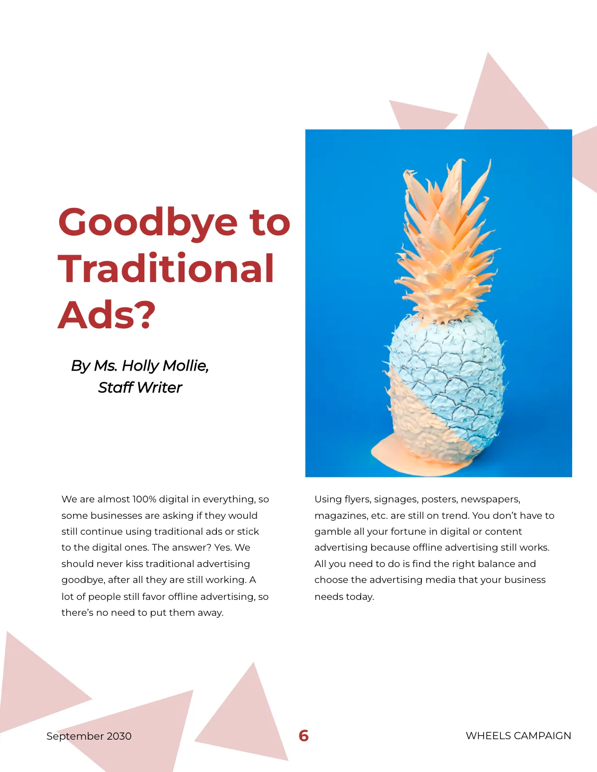 Free Campaign Advertising Magazine Template to Edit Online