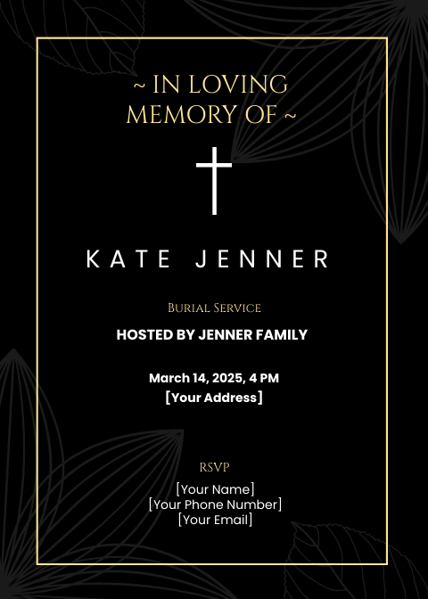 Funeral Service Invitation Design