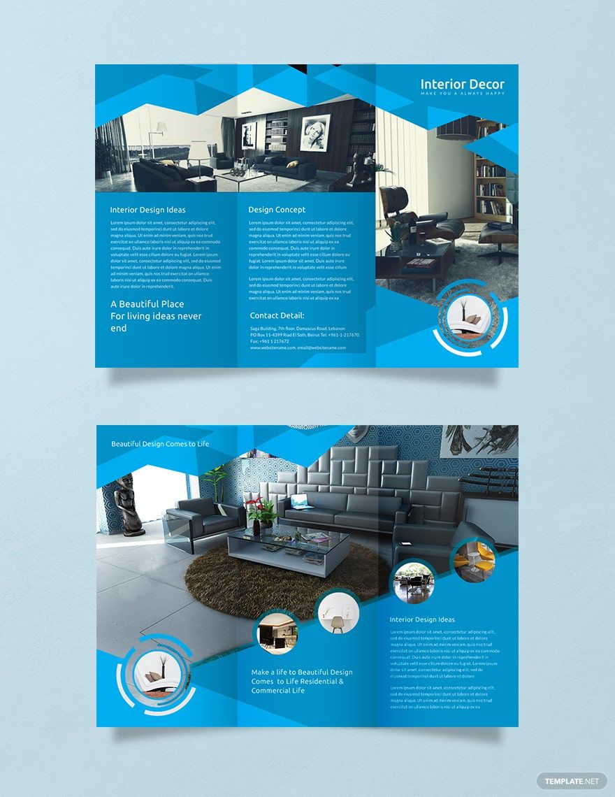 Creative Interior Decor Brochure Template