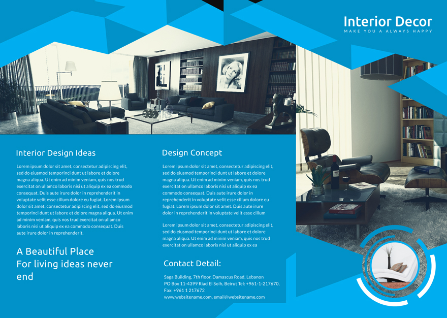 Creative Interior Decor Brochure Template