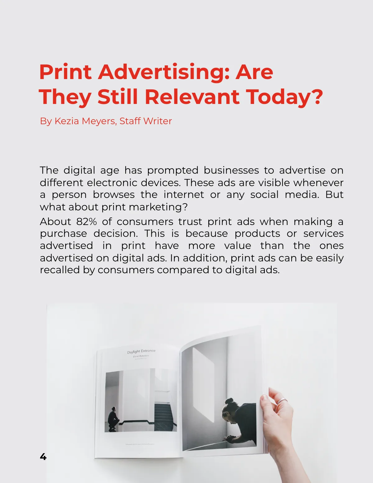 Free Creative Advertising Magazine Template to Edit Online