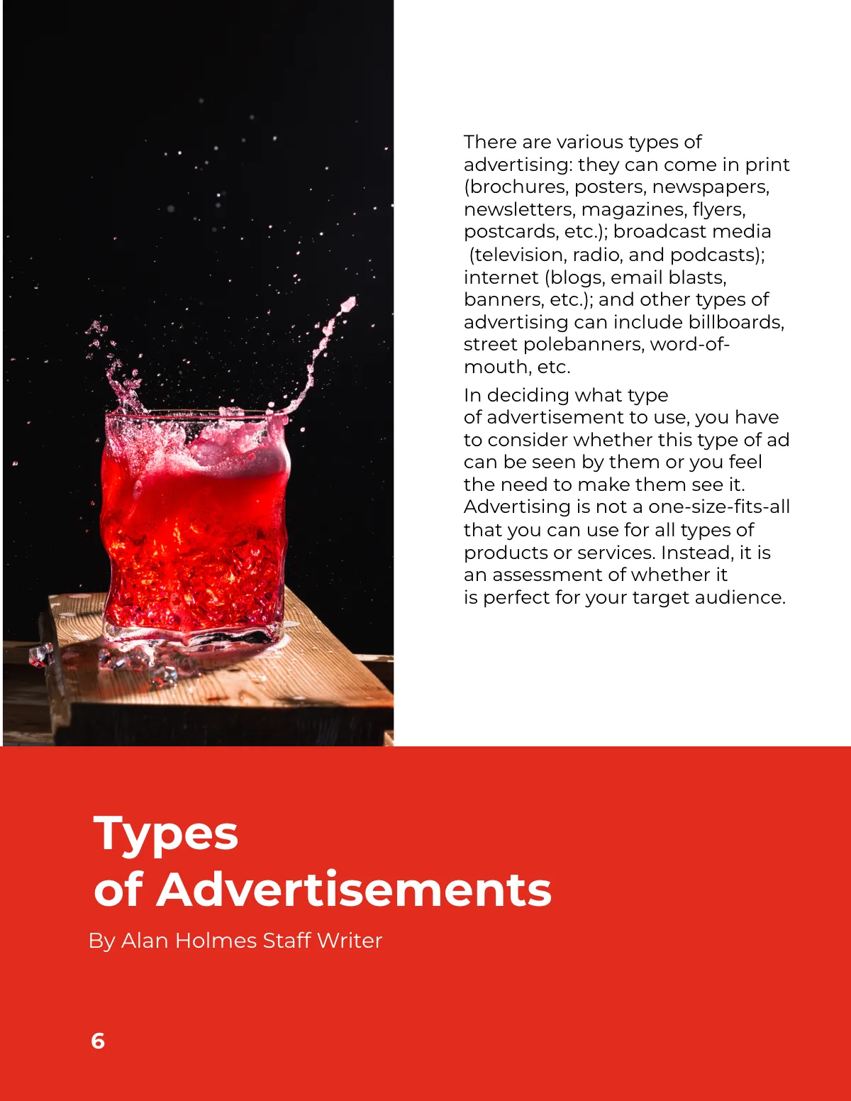 Free Creative Advertising Magazine Template to Edit Online