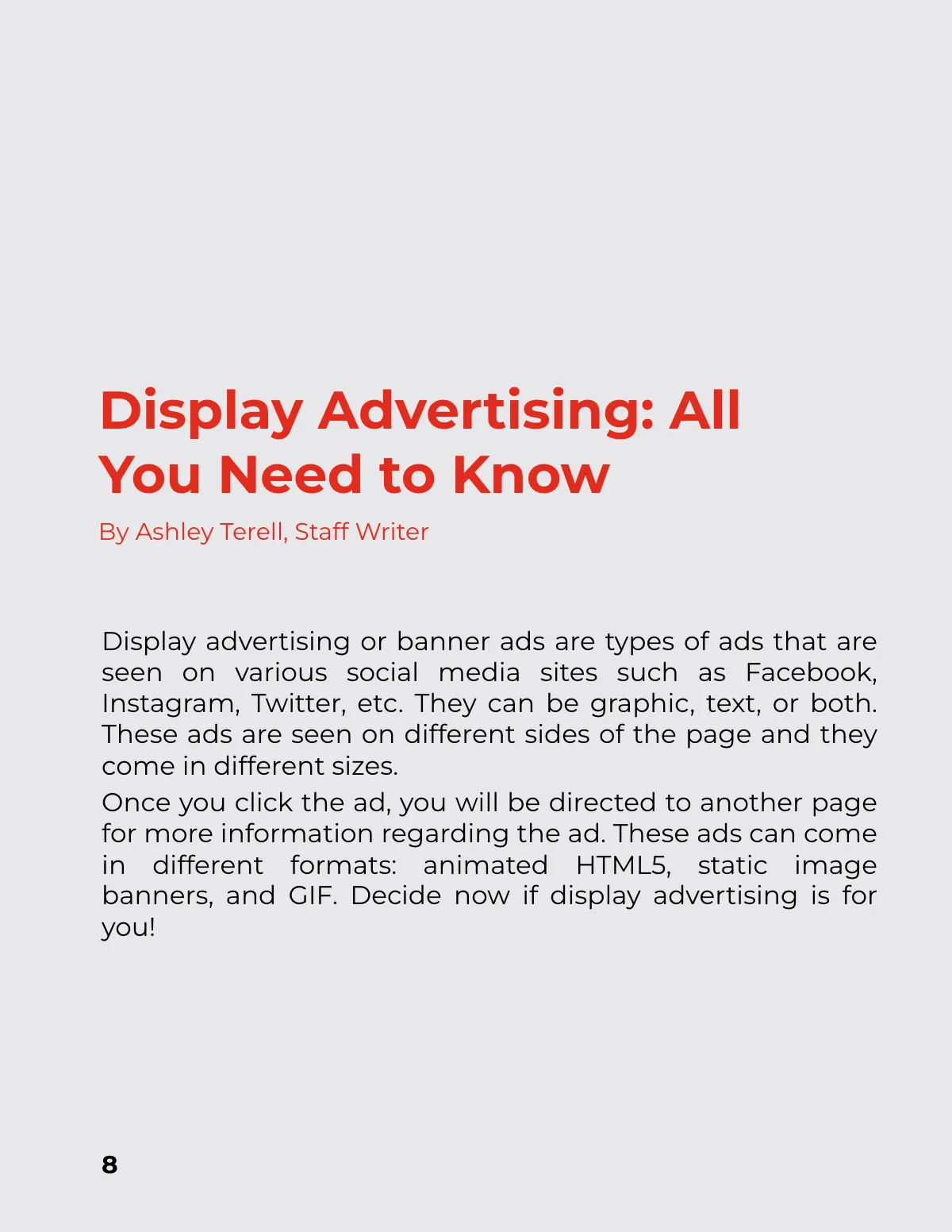 Free Creative Advertising Magazine Template to Edit Online