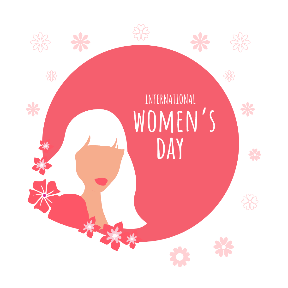 Floral Women's Day Vector Template
