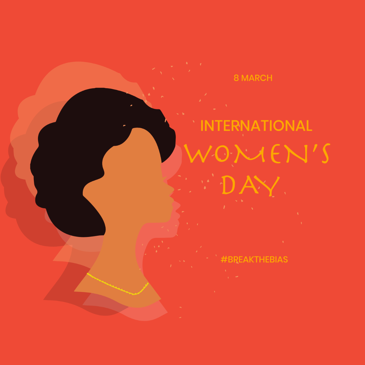 Happy Women's Day Text Vector Template