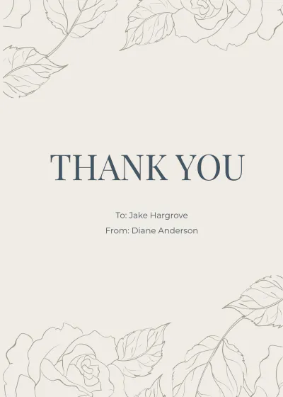 Free Cardinal Funeral Thank You Note Card Template to Edit Online